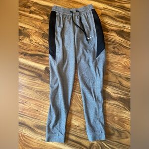 Nike Dri fit  showtime basketball Gray Joggers with Black Panels